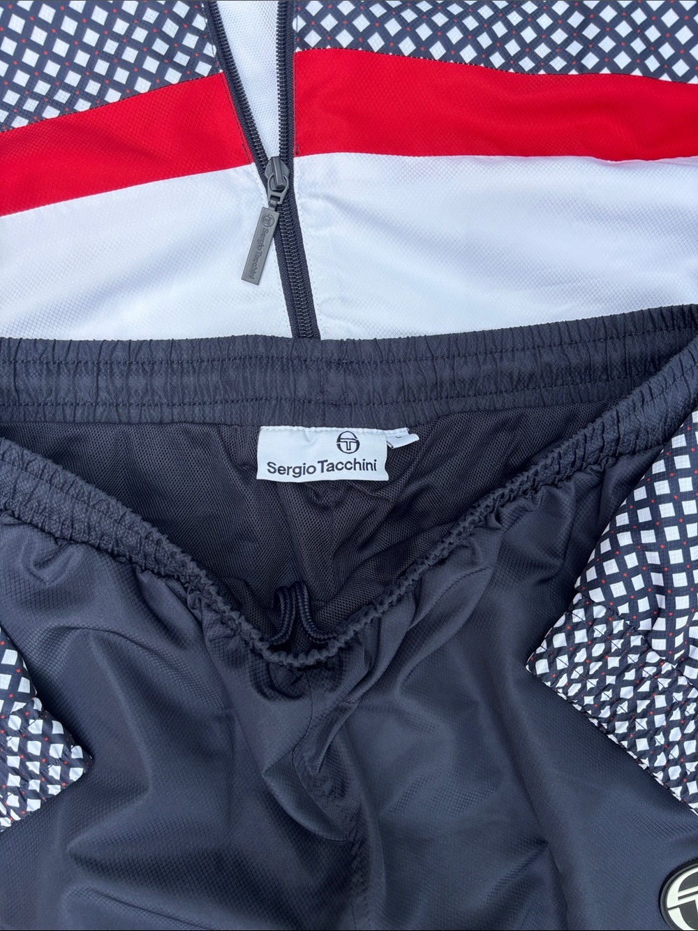 Sergio Tacchini Navy, Red & White Original 1990 drop full track Set - Picture 3 of 8
